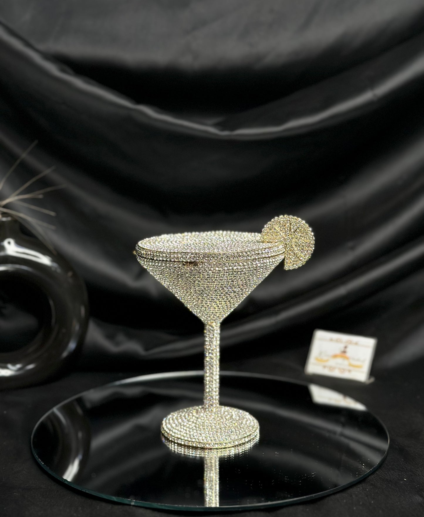 Martini Glass Crystal Clutch - Dual Colour