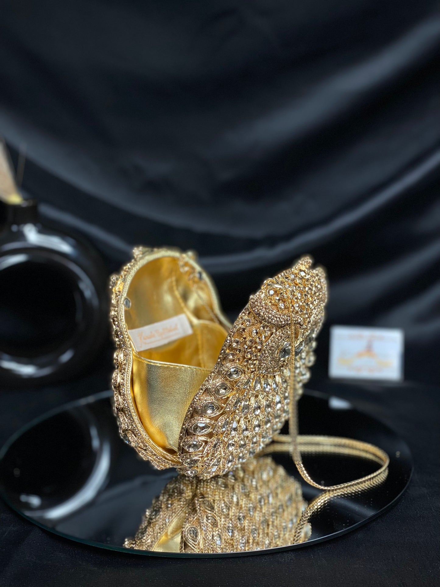 Gold Owl Crystal Clutch