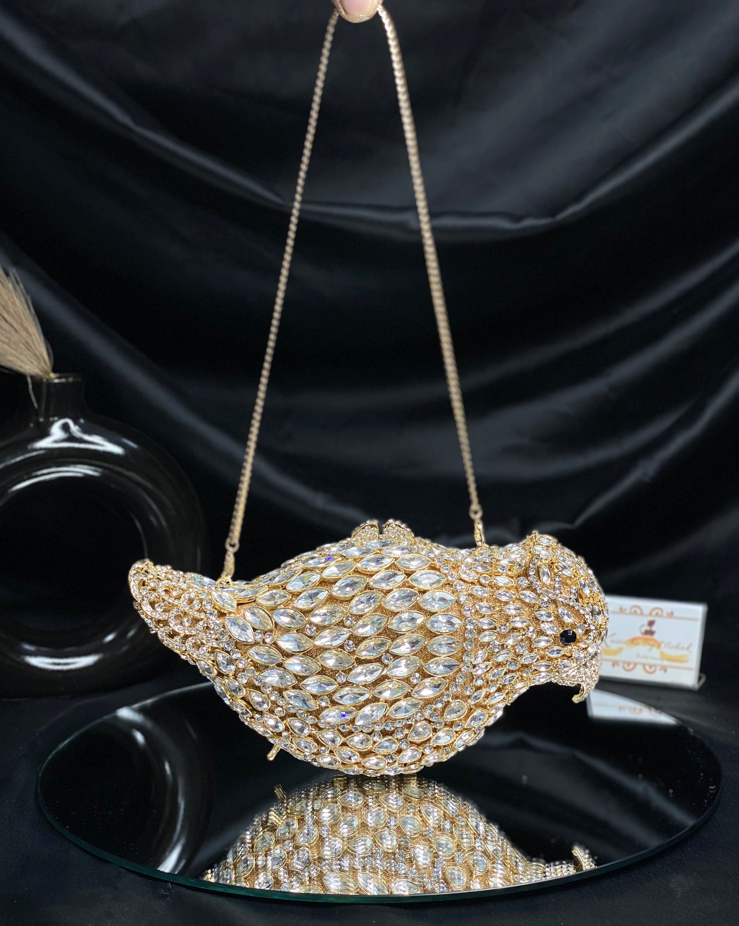 Bird Crystal Clutch