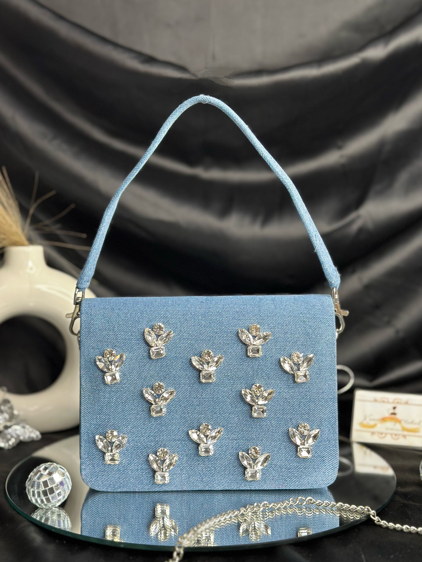 Denim Stud Bag
