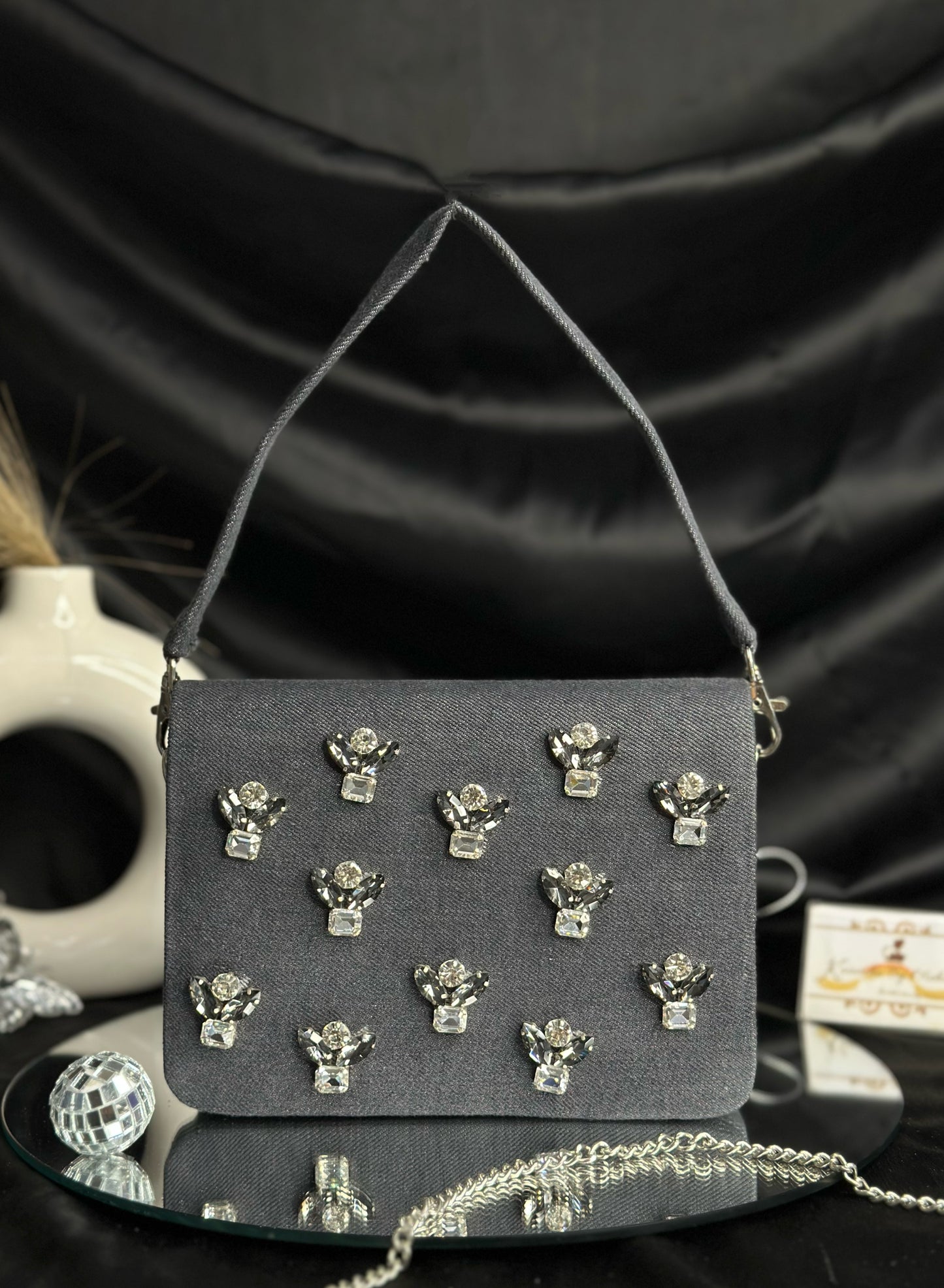 Denim Stud Bag
