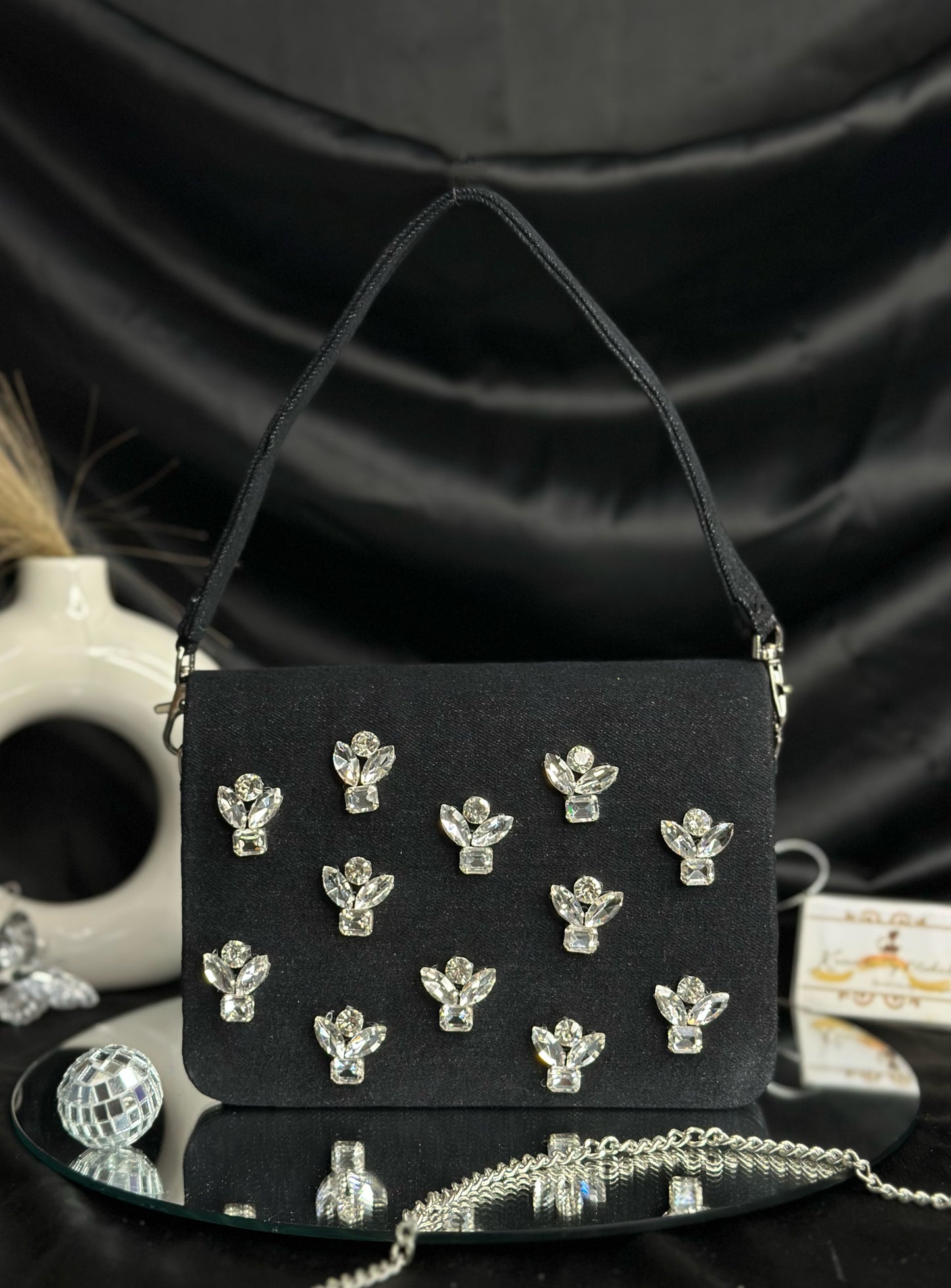 Denim Stud Bag