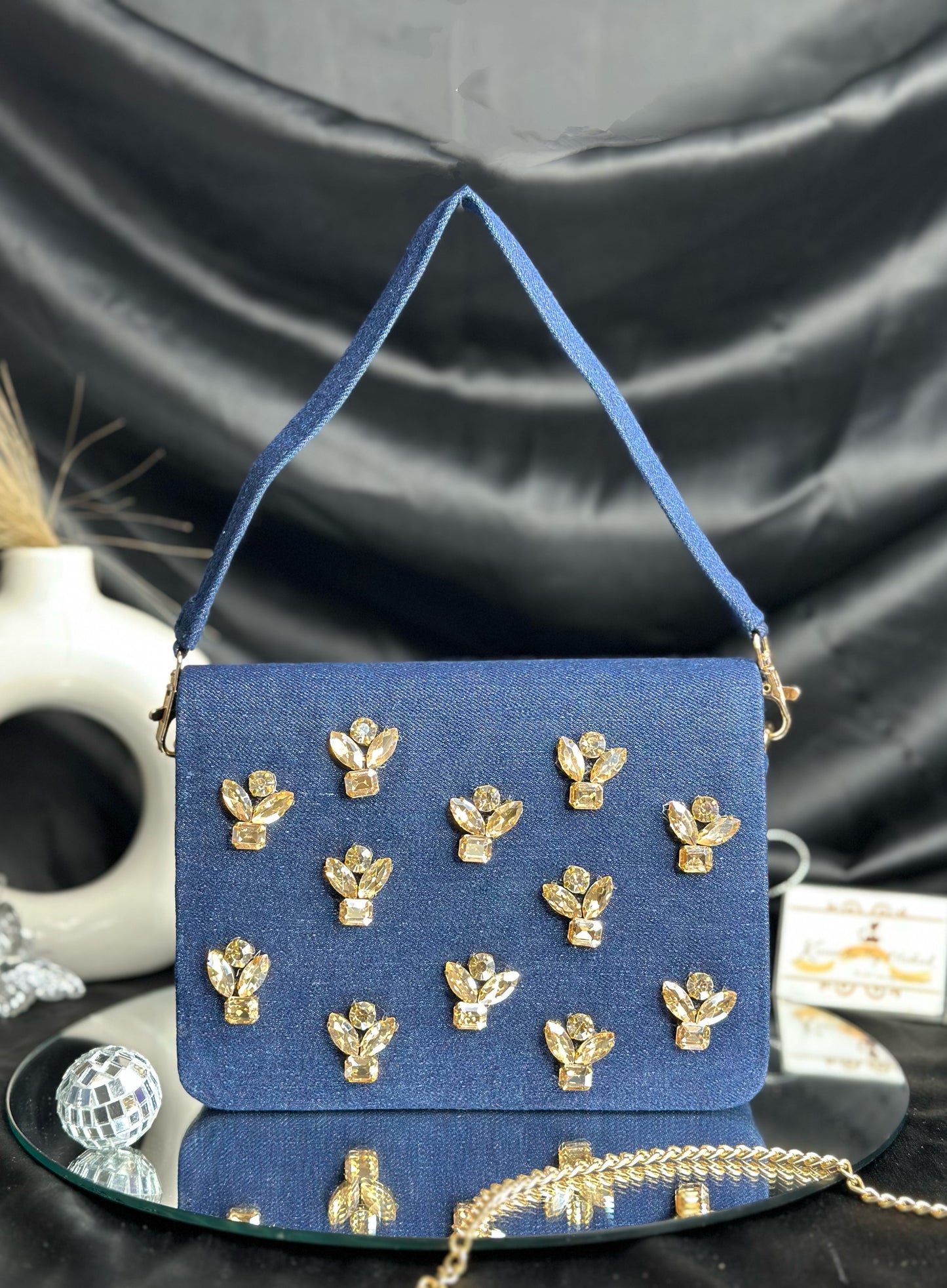 Denim Stud Bag