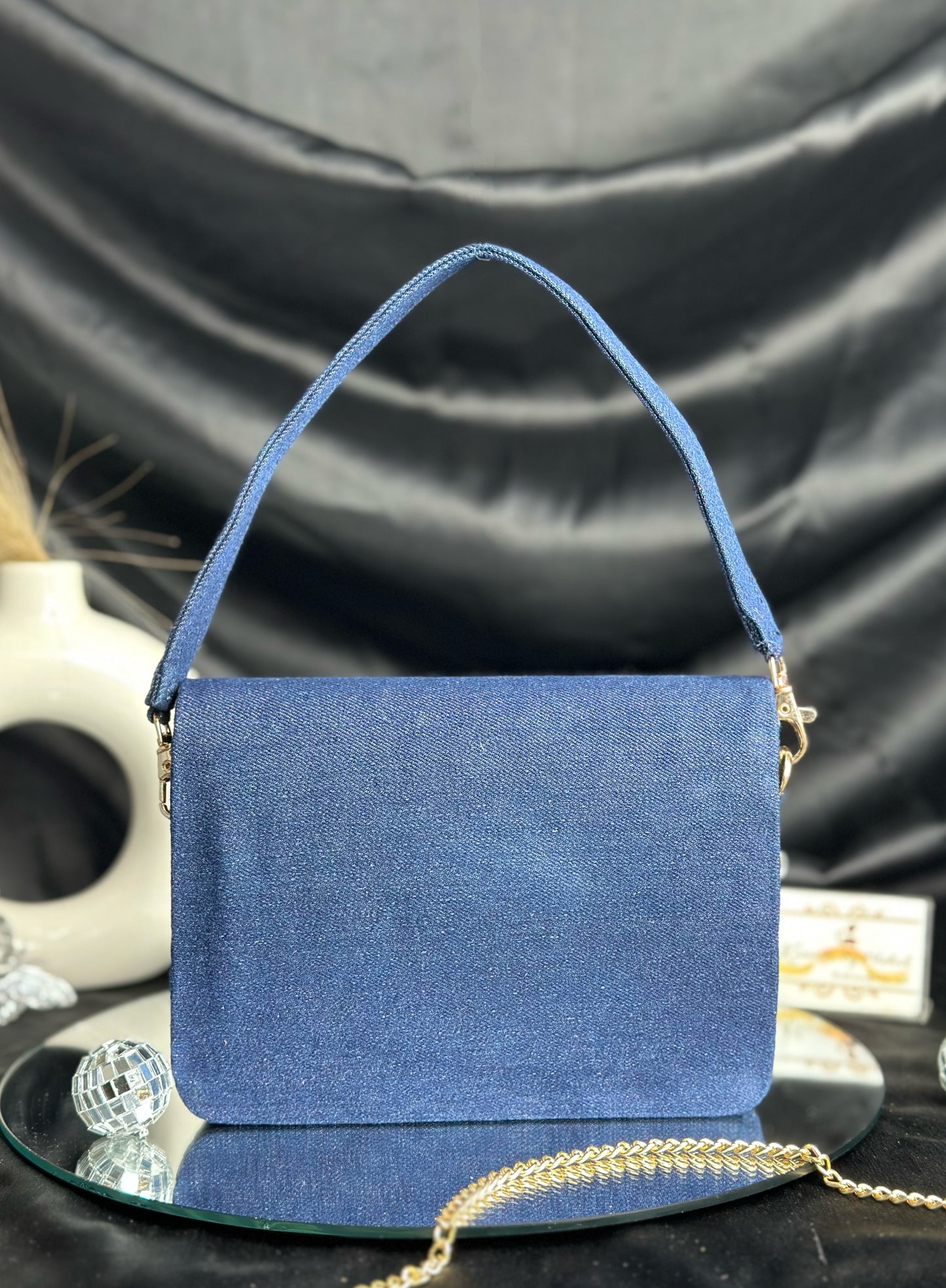 Denim Stud Bag