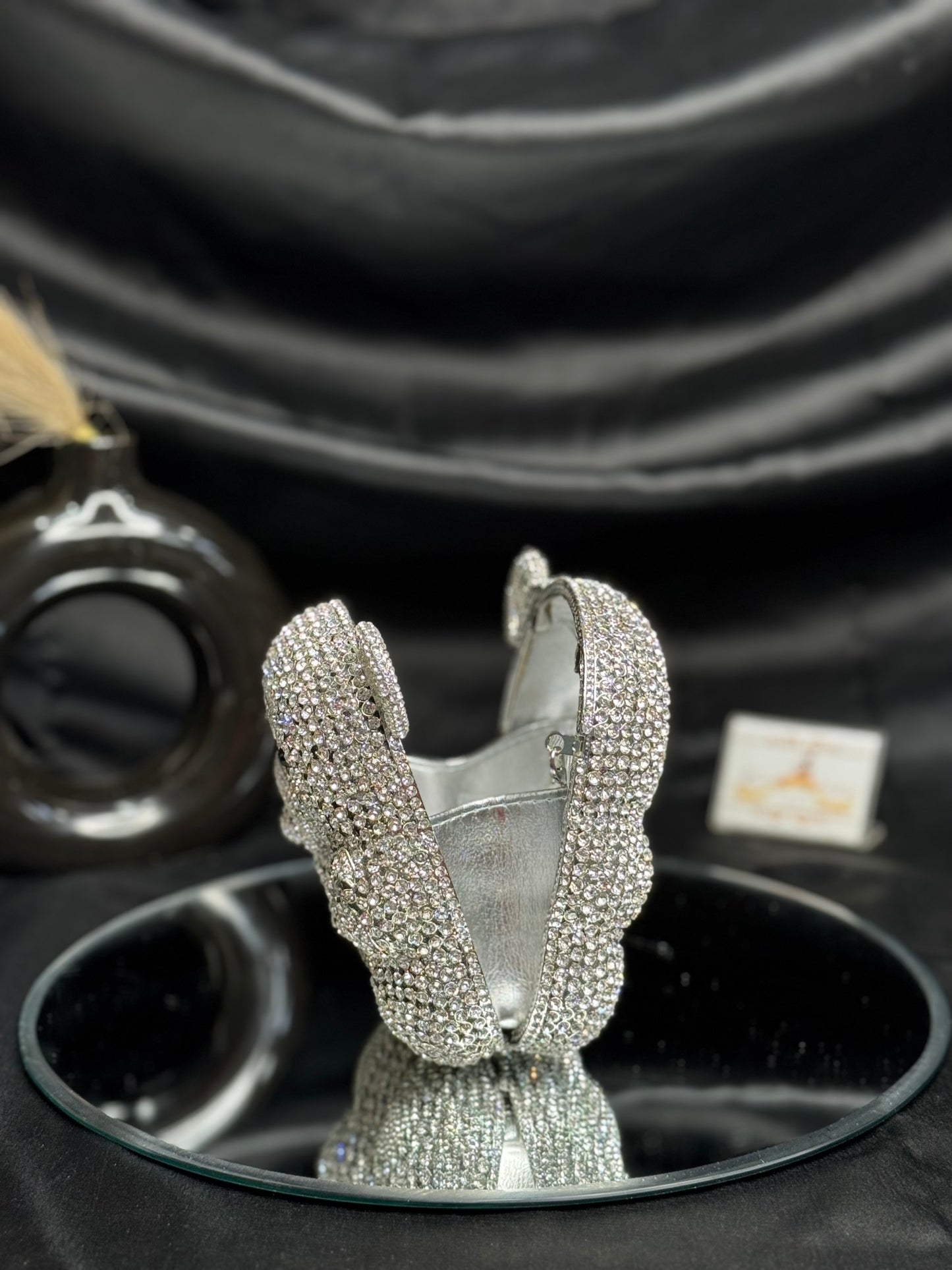 Teddy 2.0 Crystal Clutch - Silver