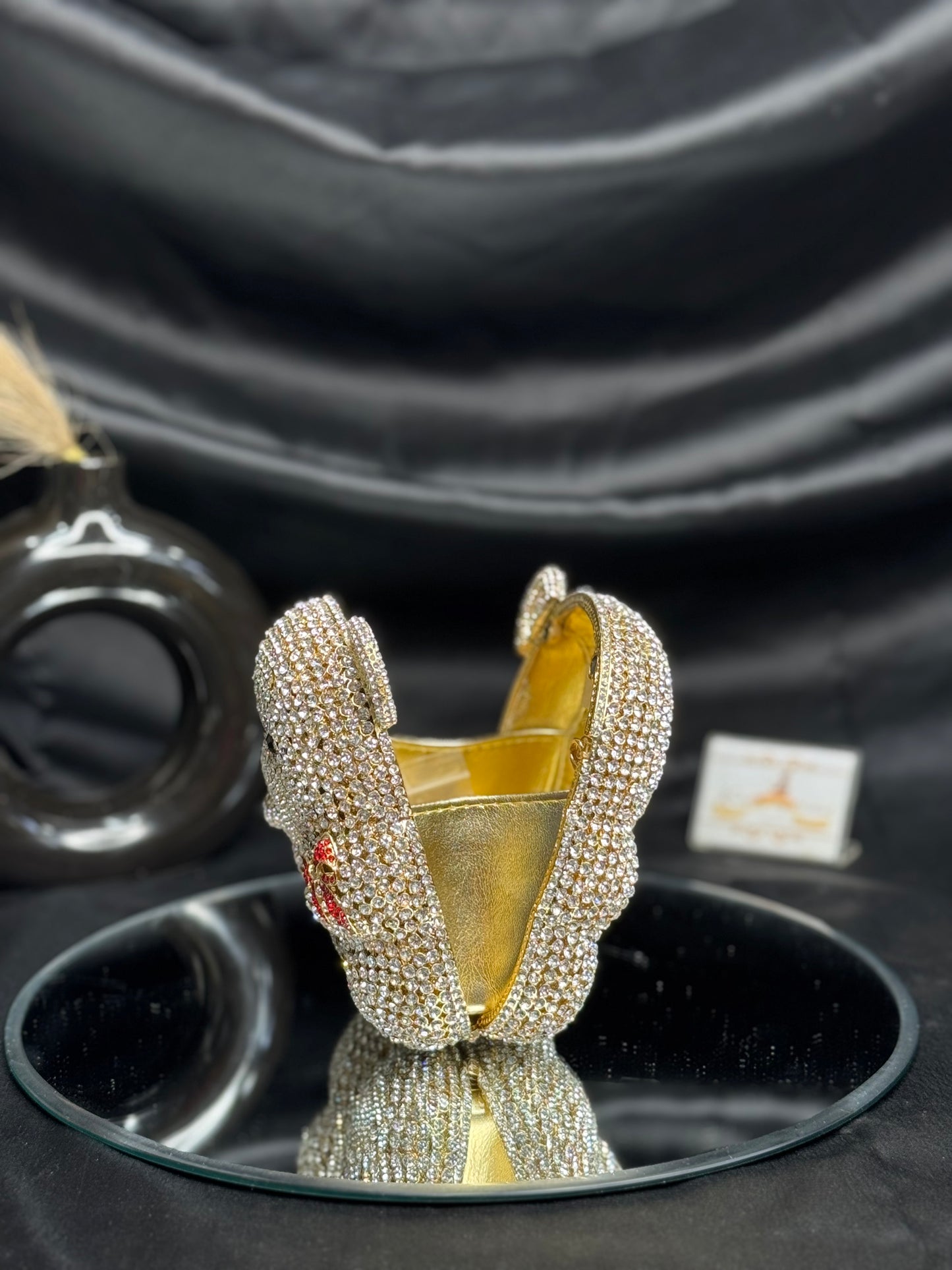 Teddy 2.0 Crystal Clutch - Gold