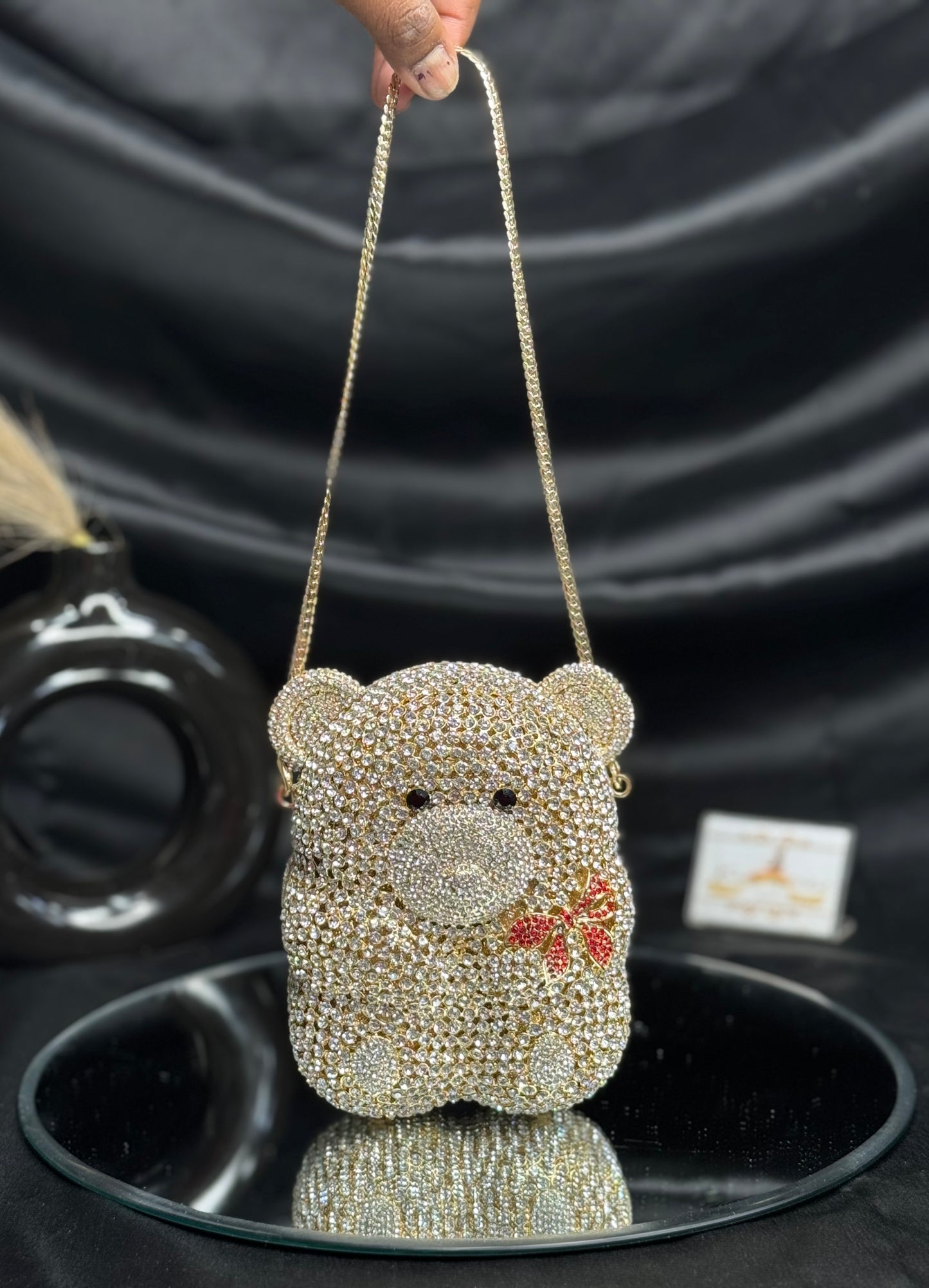 Teddy 2.0 Crystal Clutch - Gold