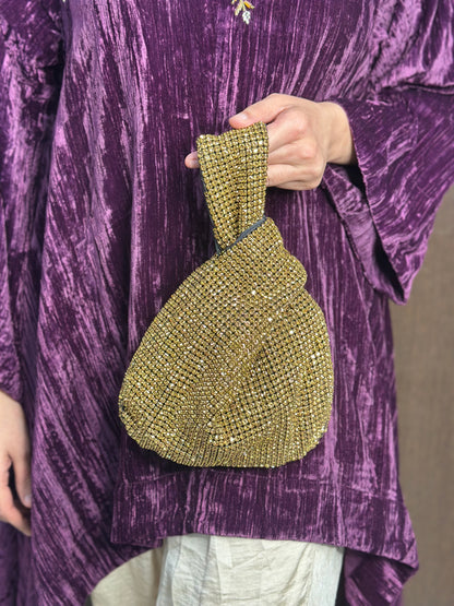 Tristan Tie-up Rhinestone Bag