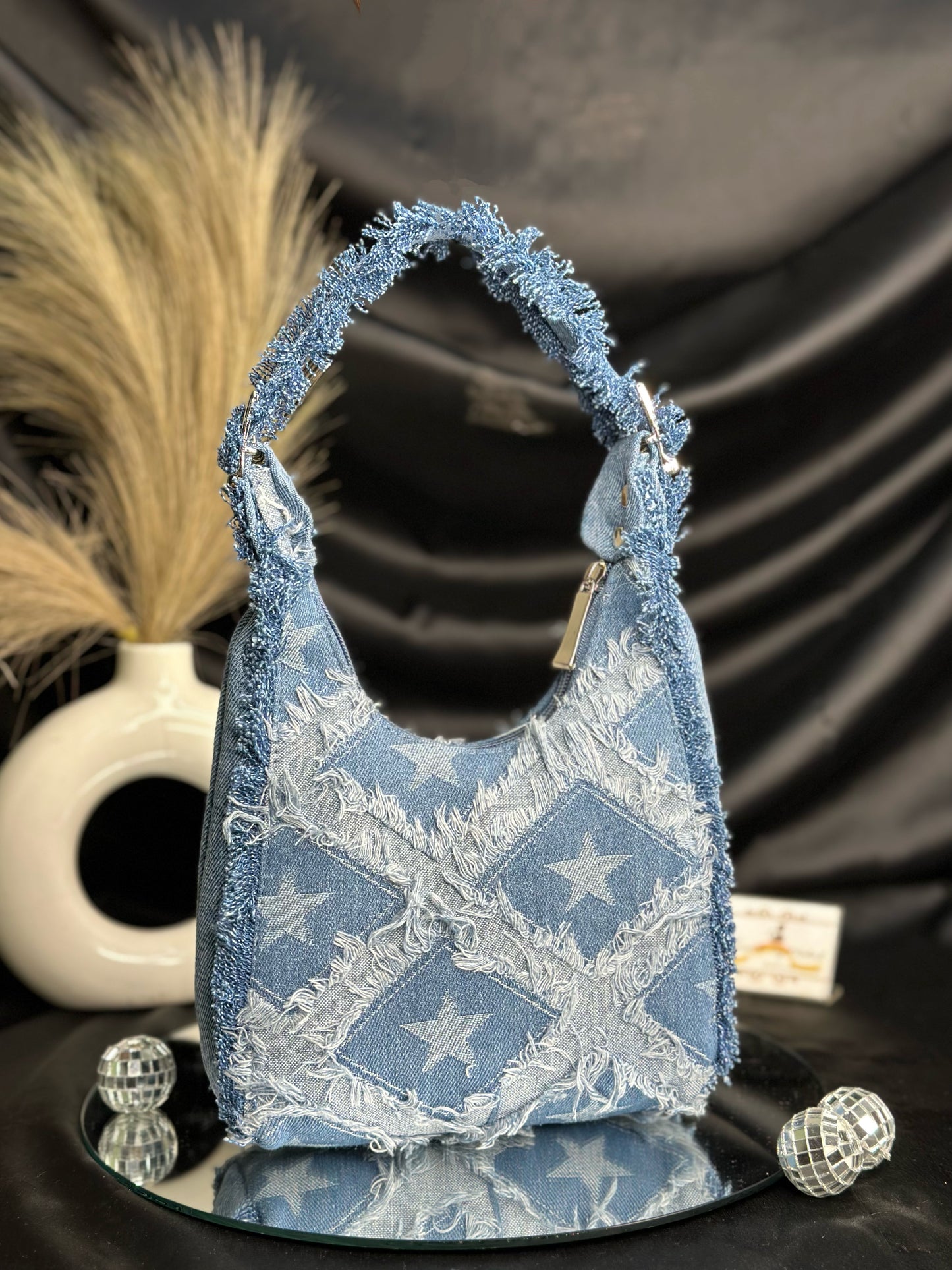 Denim Bucket Bag