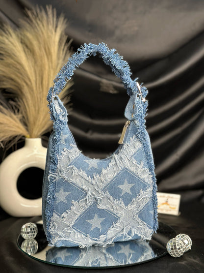 Denim Bucket Bag