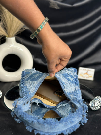 Denim Bucket Bag