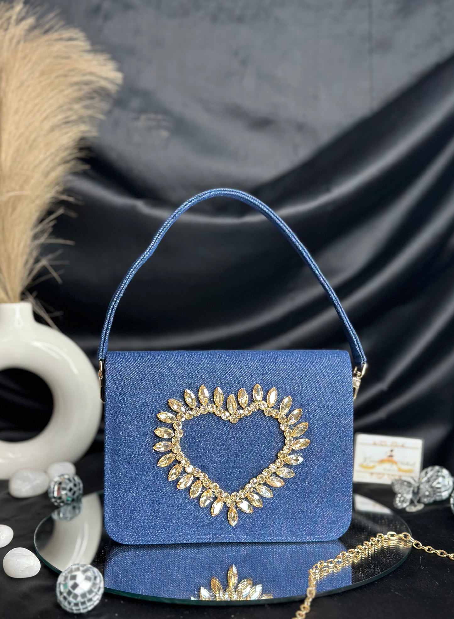 Denim Heart Bag