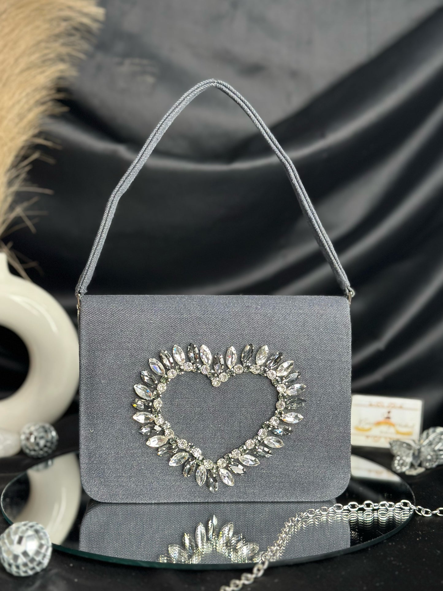 Denim Heart Bag