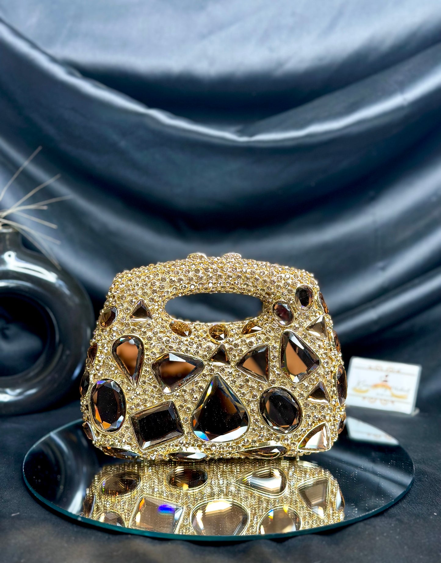 Jenna Crystal Clutch - Copper