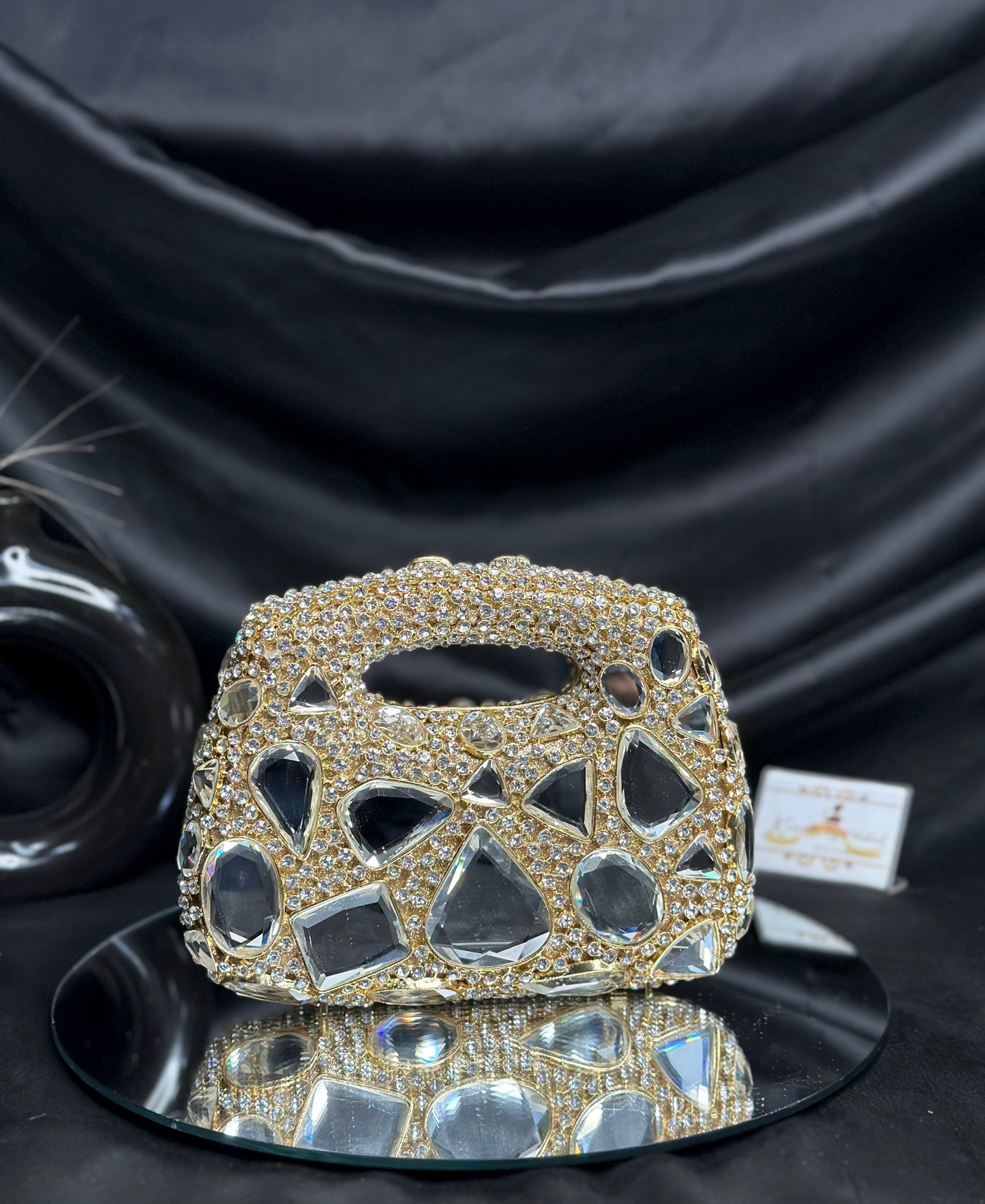 Jenna Crystal Clutch - Gold