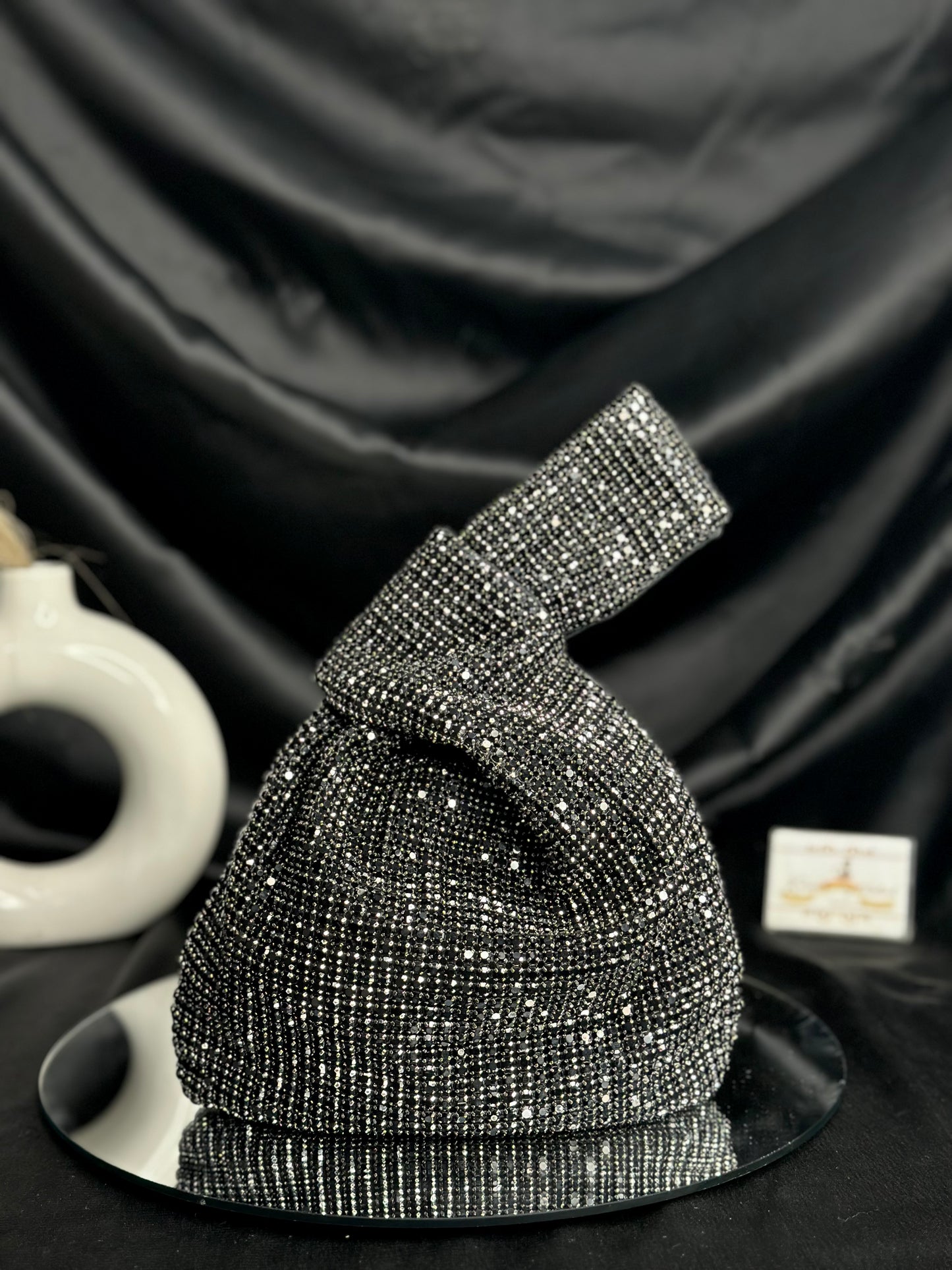 Tristan Tie-up Rhinestone Bag