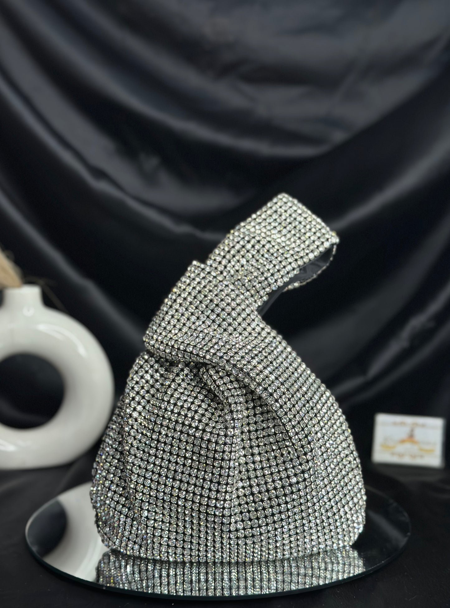 Tristan Tie-up Rhinestone Bag