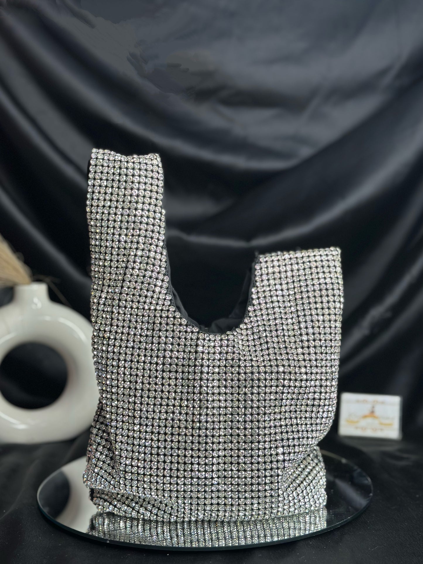 Tristan Tie-up Rhinestone Bag