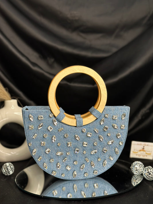 Denim Basket Bag