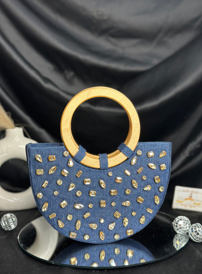 Denim Basket Bag