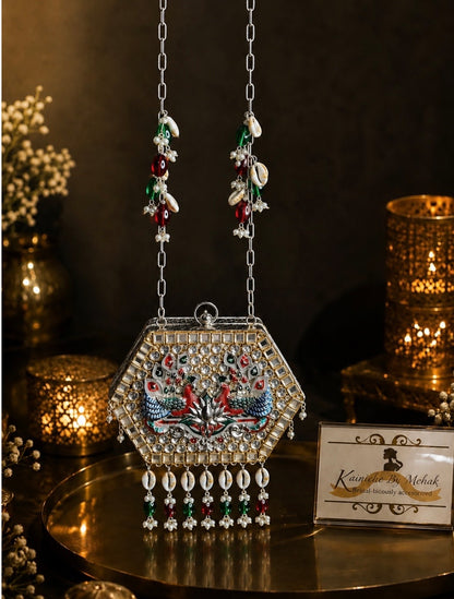 Twin Peacock Heritage Bag