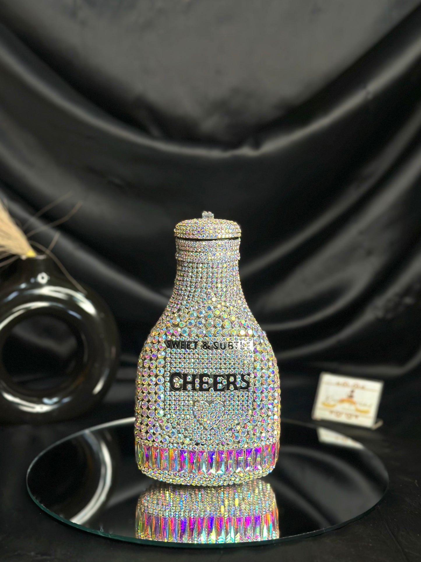 Champagne Bottle Crystal Clutch