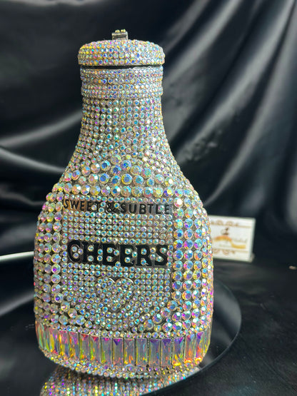 Champagne Bottle Crystal Clutch
