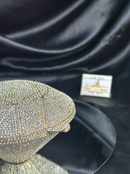 Diamond Crystal Clutch - Gold