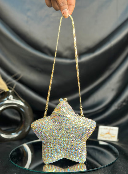 Star Crystal Clutch - Gold