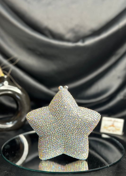 Star Crystal Clutch - Silver