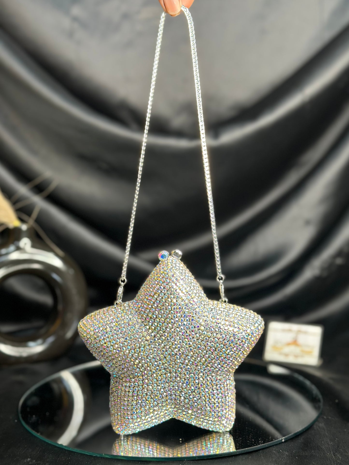 Star Crystal Clutch - Silver