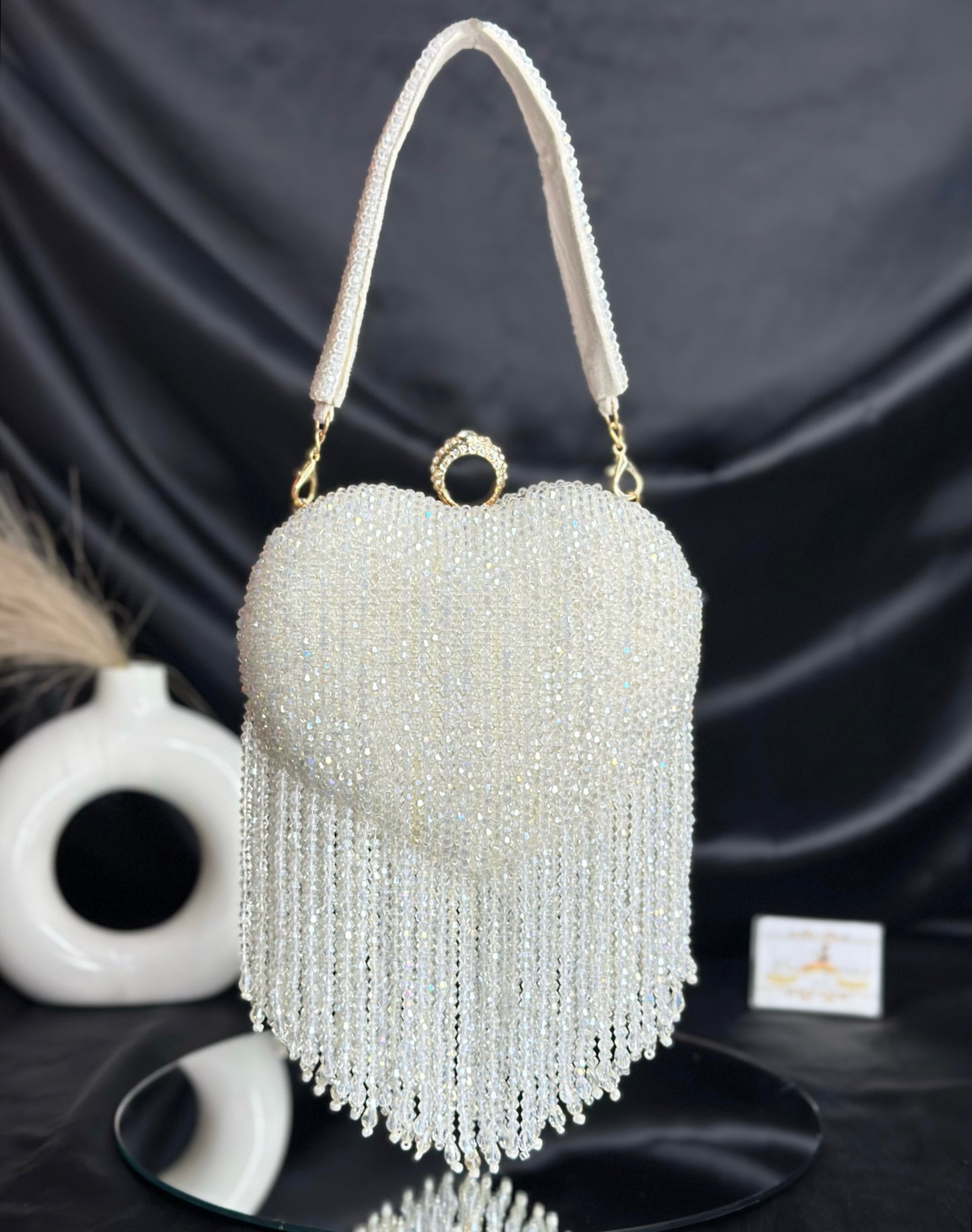 Heart Tassel Clutch