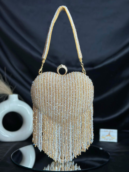 Heart Tassel Clutch
