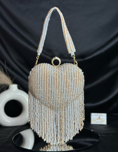 Heart Tassel Clutch