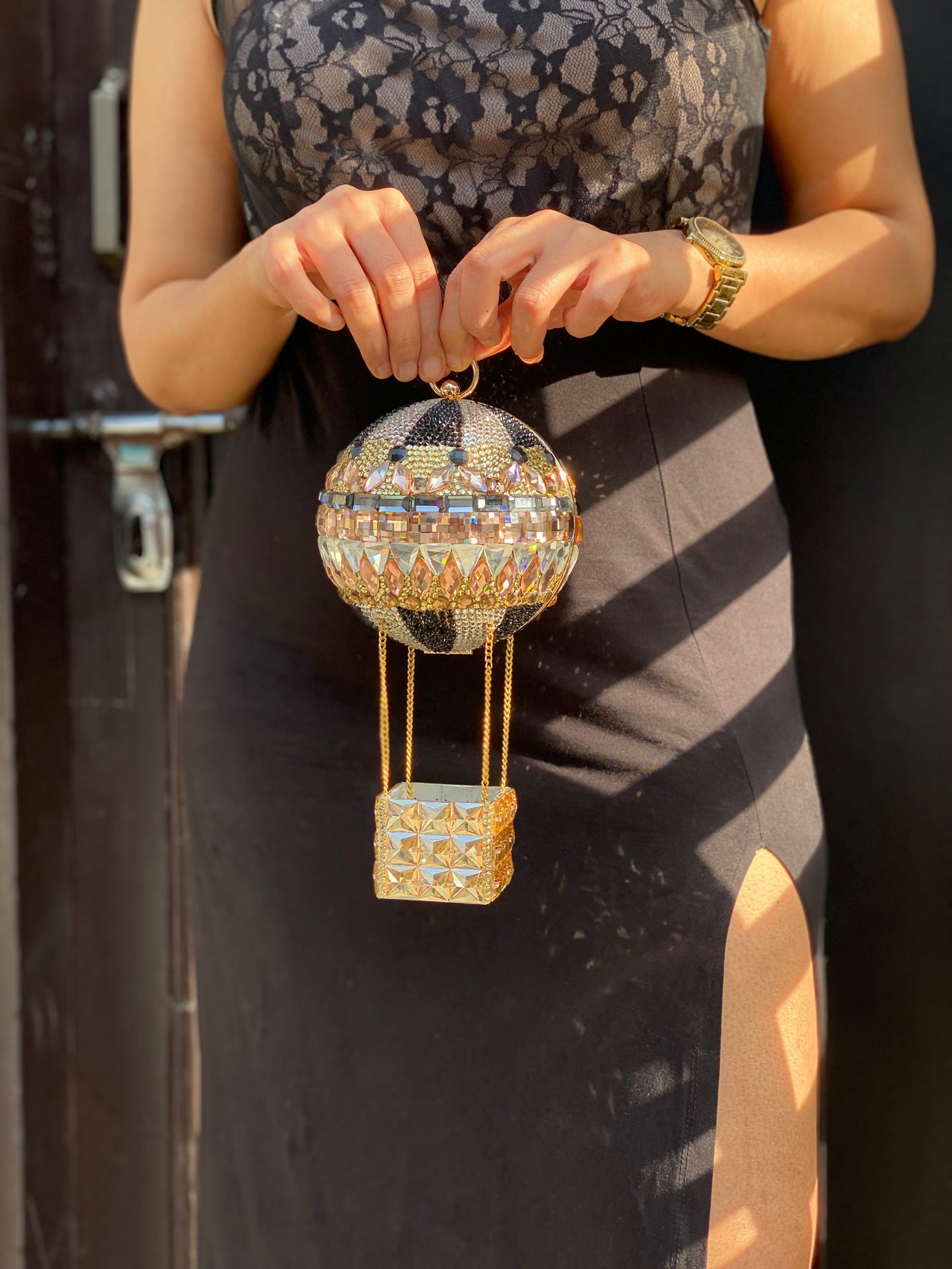 HOT AIR BALLOON CRYSTAL CLUTCH