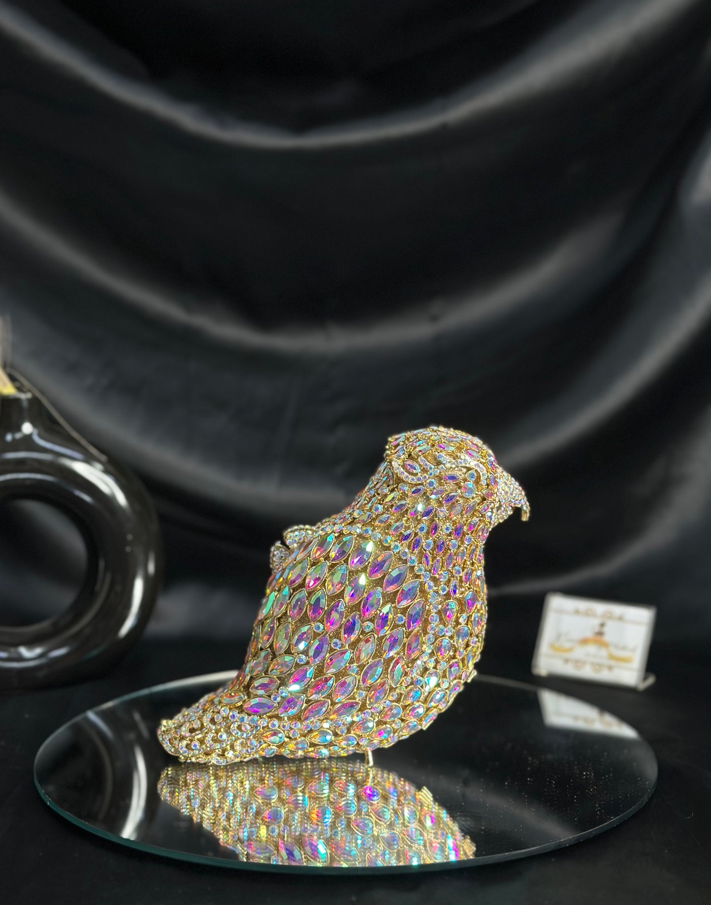 Bird Crystal Clutch - Gold AB