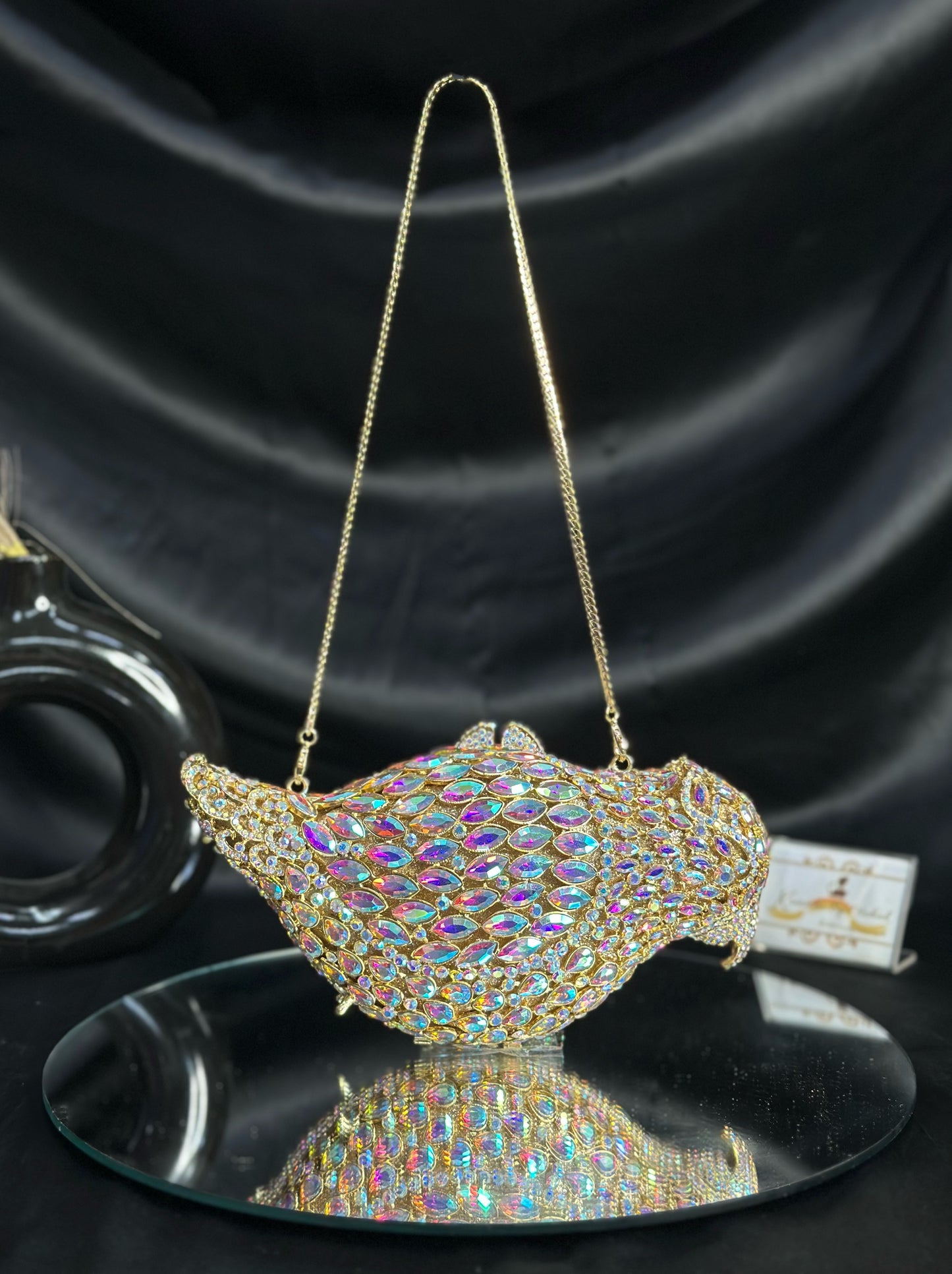 Bird Crystal Clutch - Gold AB