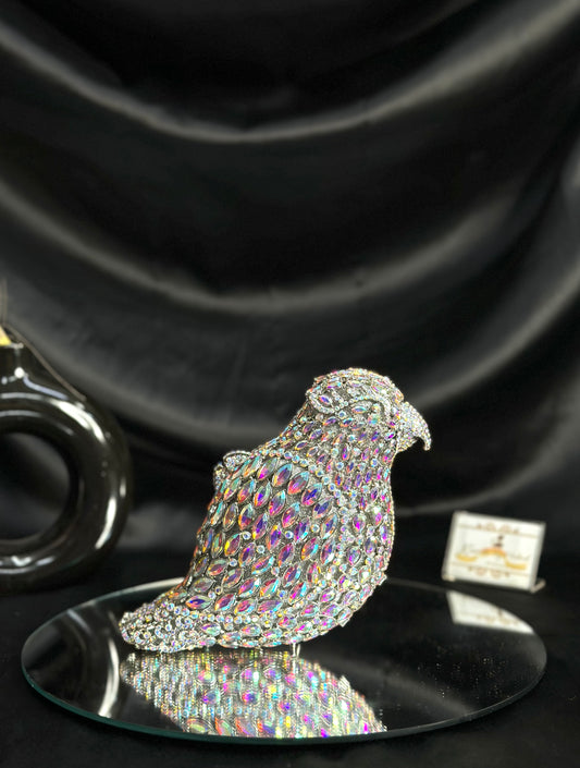 Bird Crystal Clutch - Silver AB