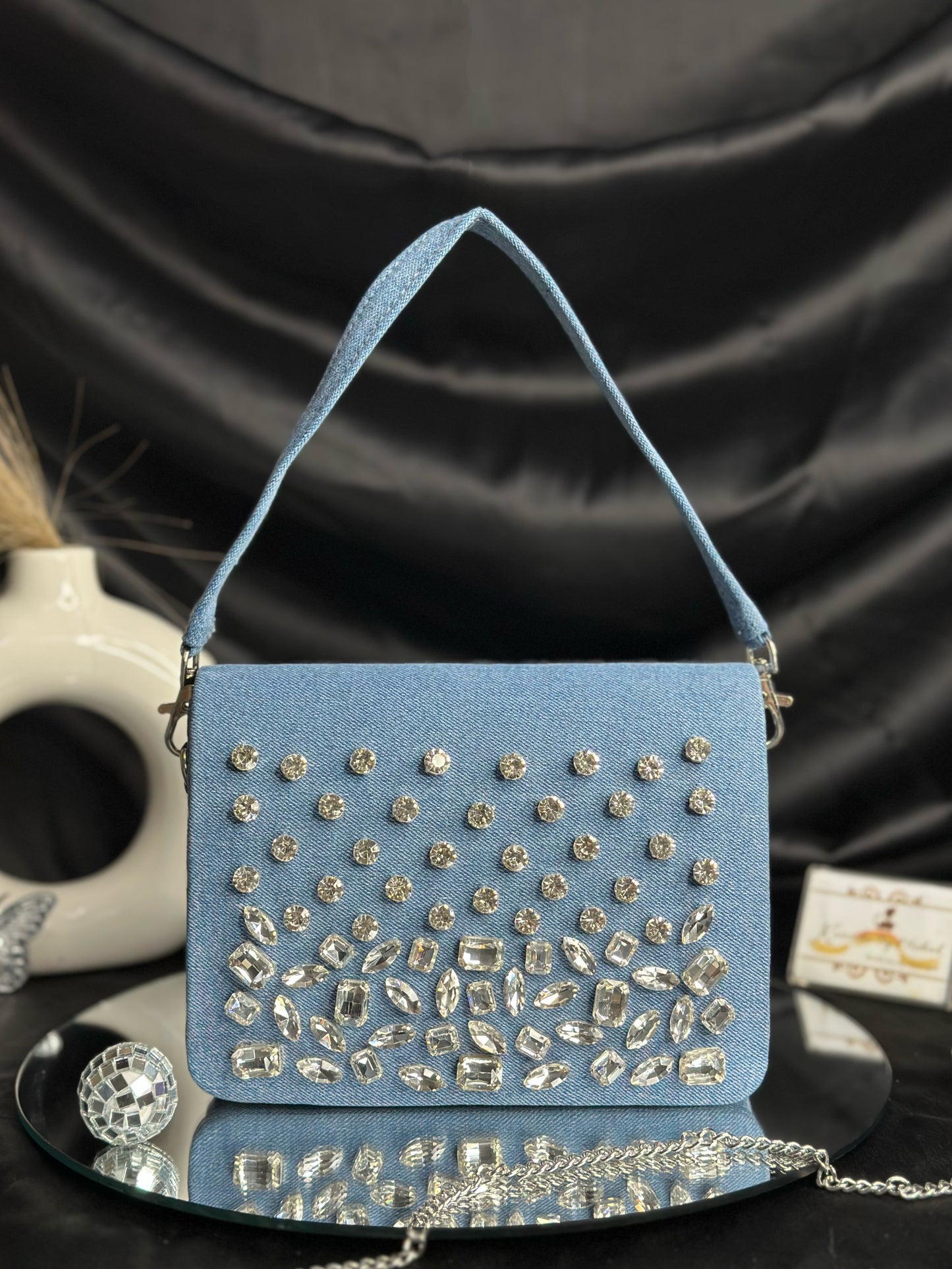 Denim Stone Bag
