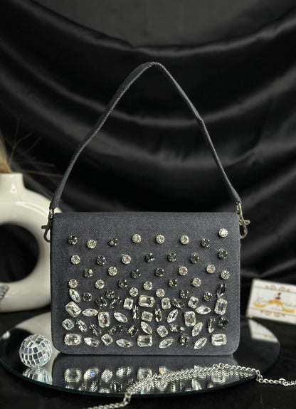 Denim Stone Bag