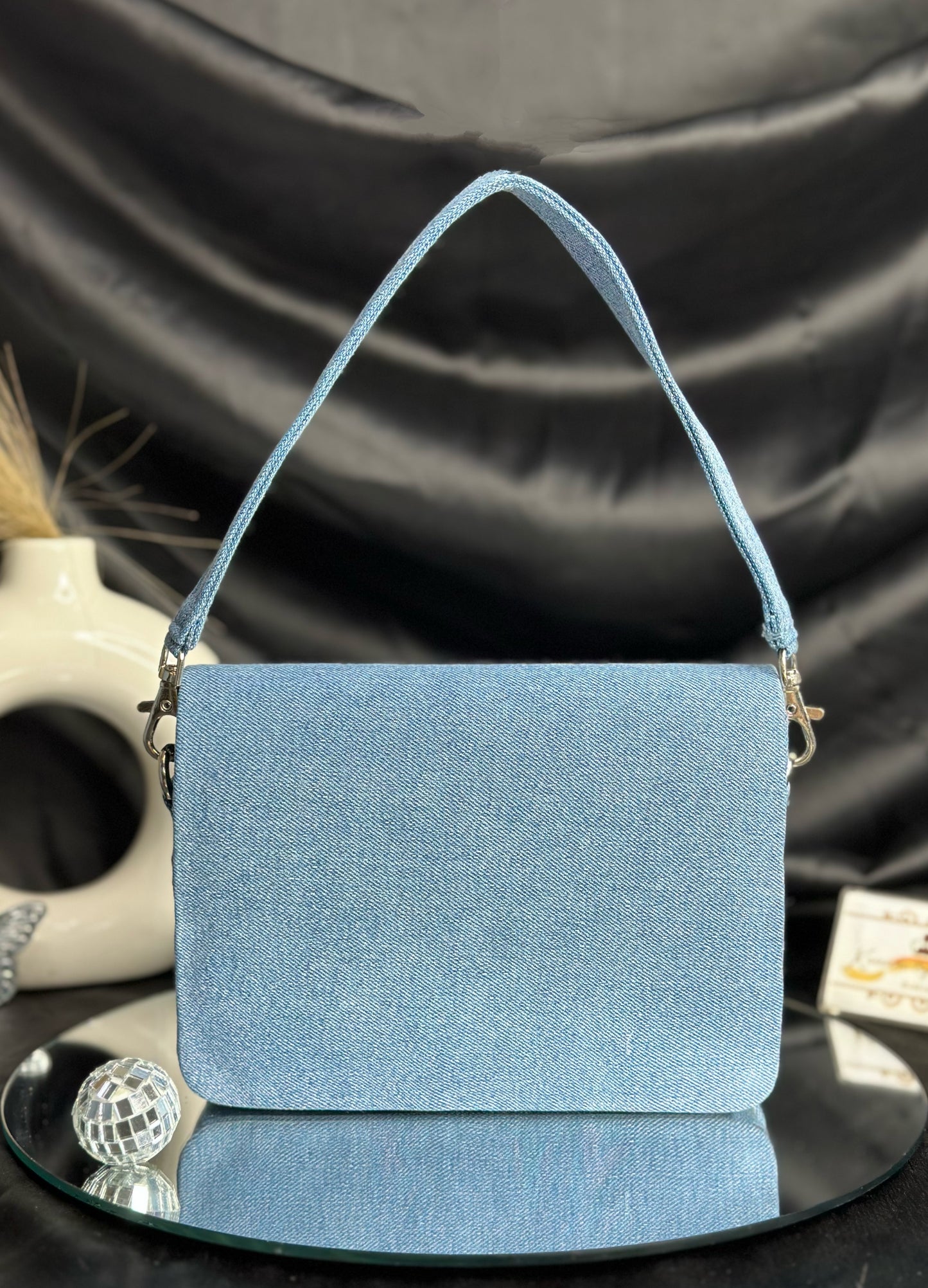 Denim Stone Bag