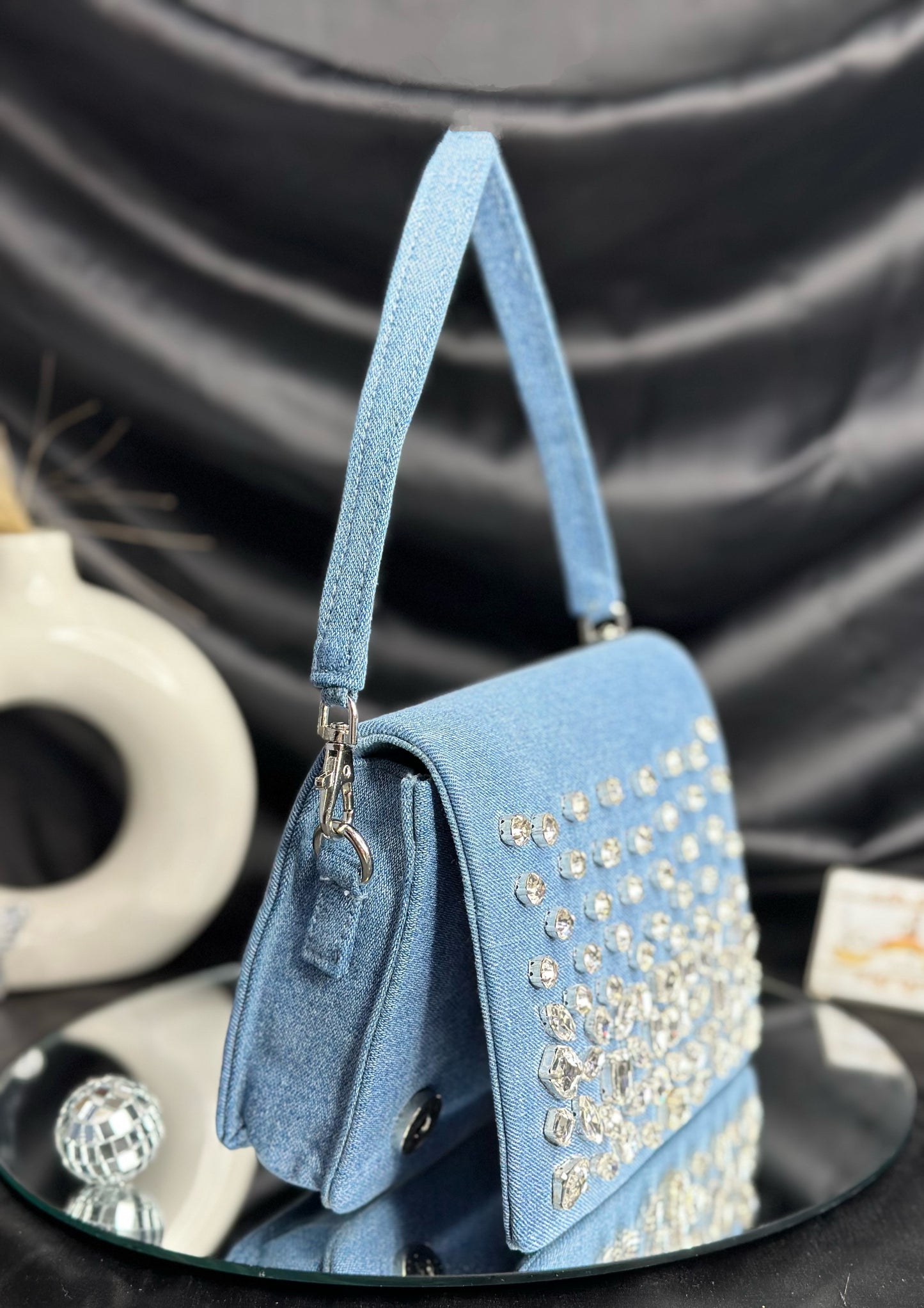 Denim Stone Bag