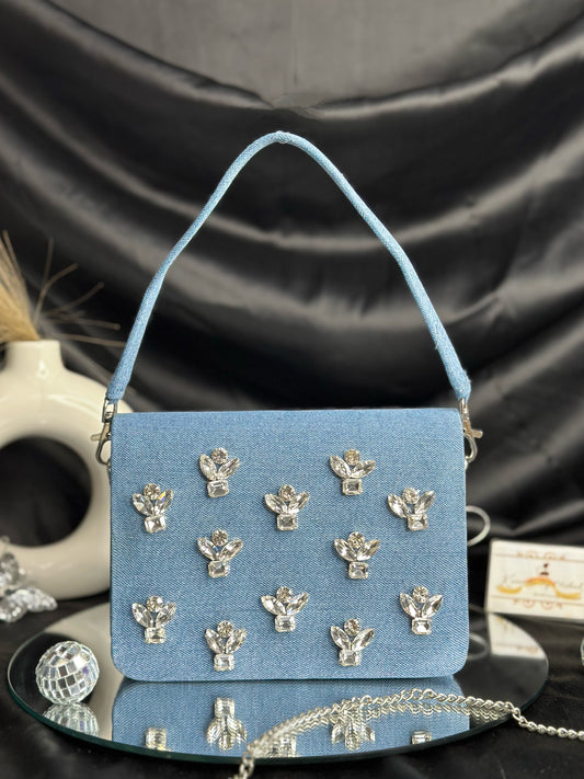 Denim Stud Bag