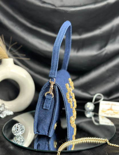 Denim Stud Bag