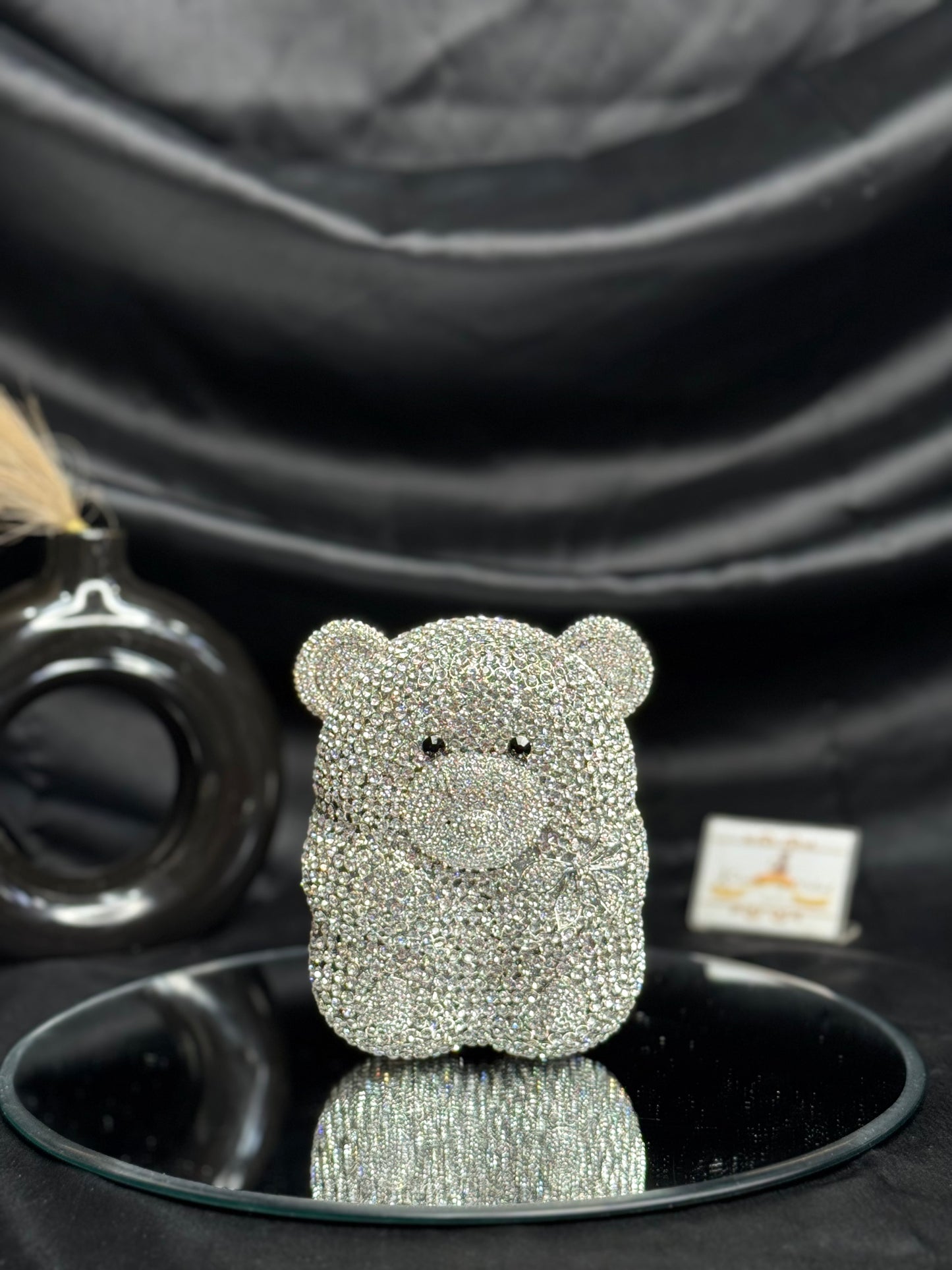 Teddy 2.0 Crystal Clutch - Silver